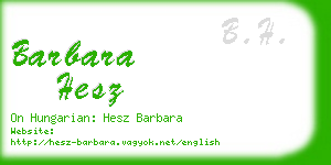 barbara hesz business card